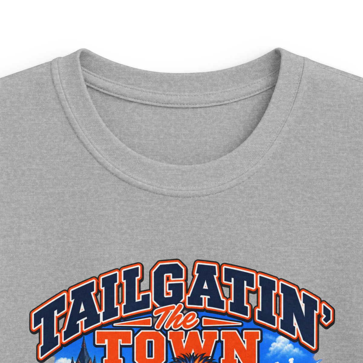 YOUTH Tailgatin' Town - ILLINOIS Edition - Cute Football Tailgate Graphic Tee for Kids