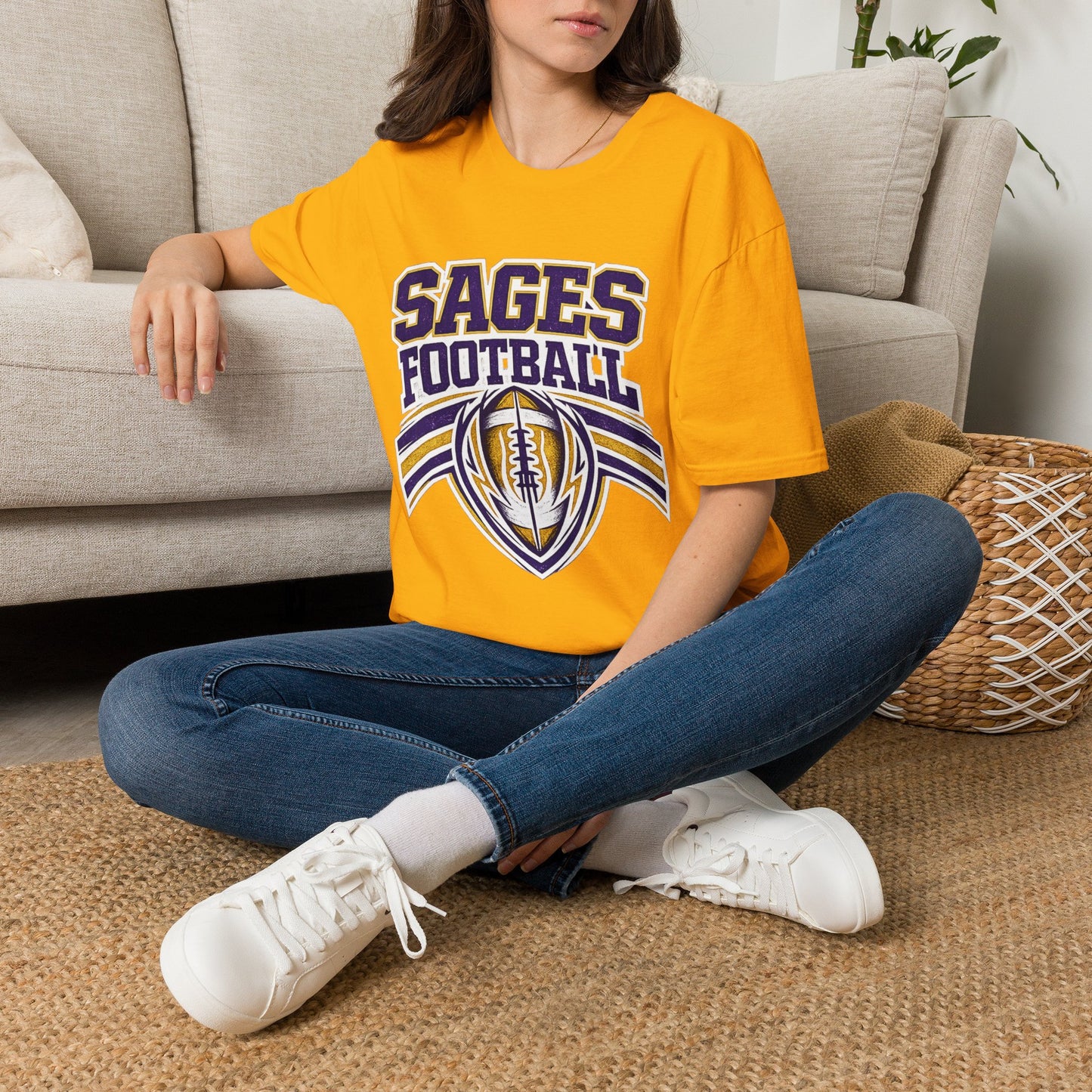 Sages Football T-Shirt — Vintage Collegiate Team Tee