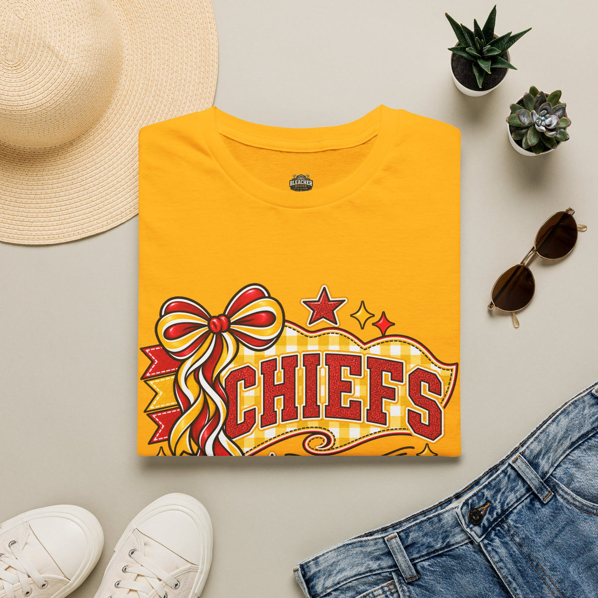 Chiefs Ribbon & Banner T-Shirt — Team Spirit Tee
