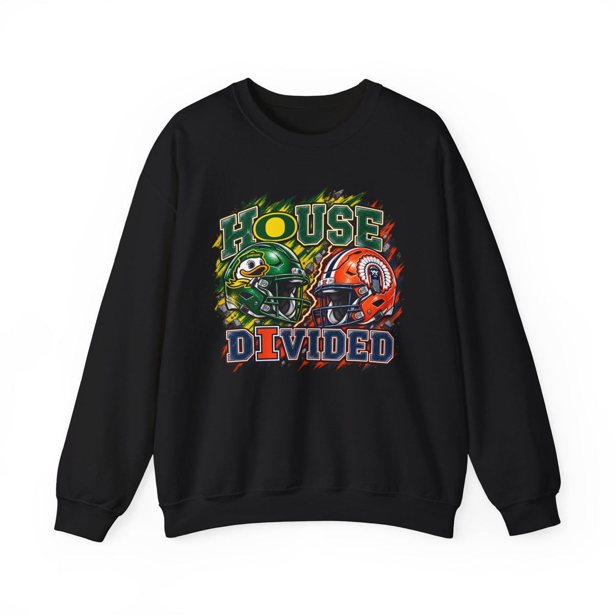 House Divided Graphic Crewneck Sweatshirt - Oregon vs. Illinois
