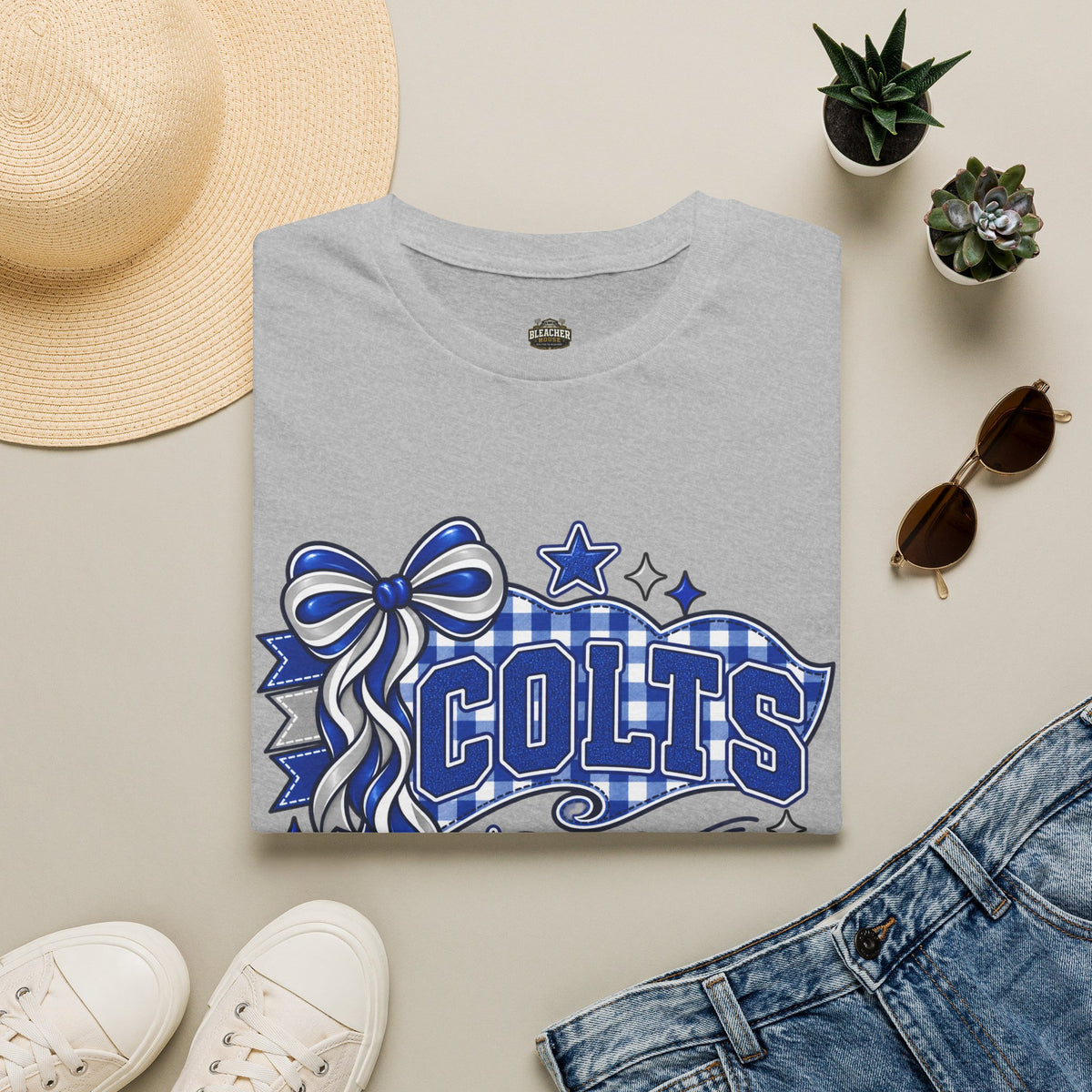 Colts Ribbon & Banner T-Shirt — Team Spirit Tee