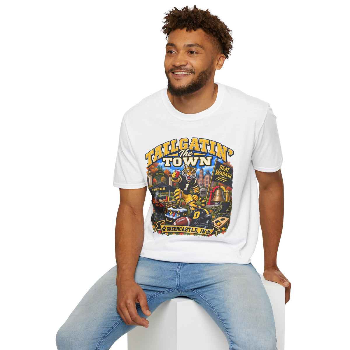 Tailgatin' the Town - DEPAUW EDITION - College Game Day Tailgate Tee