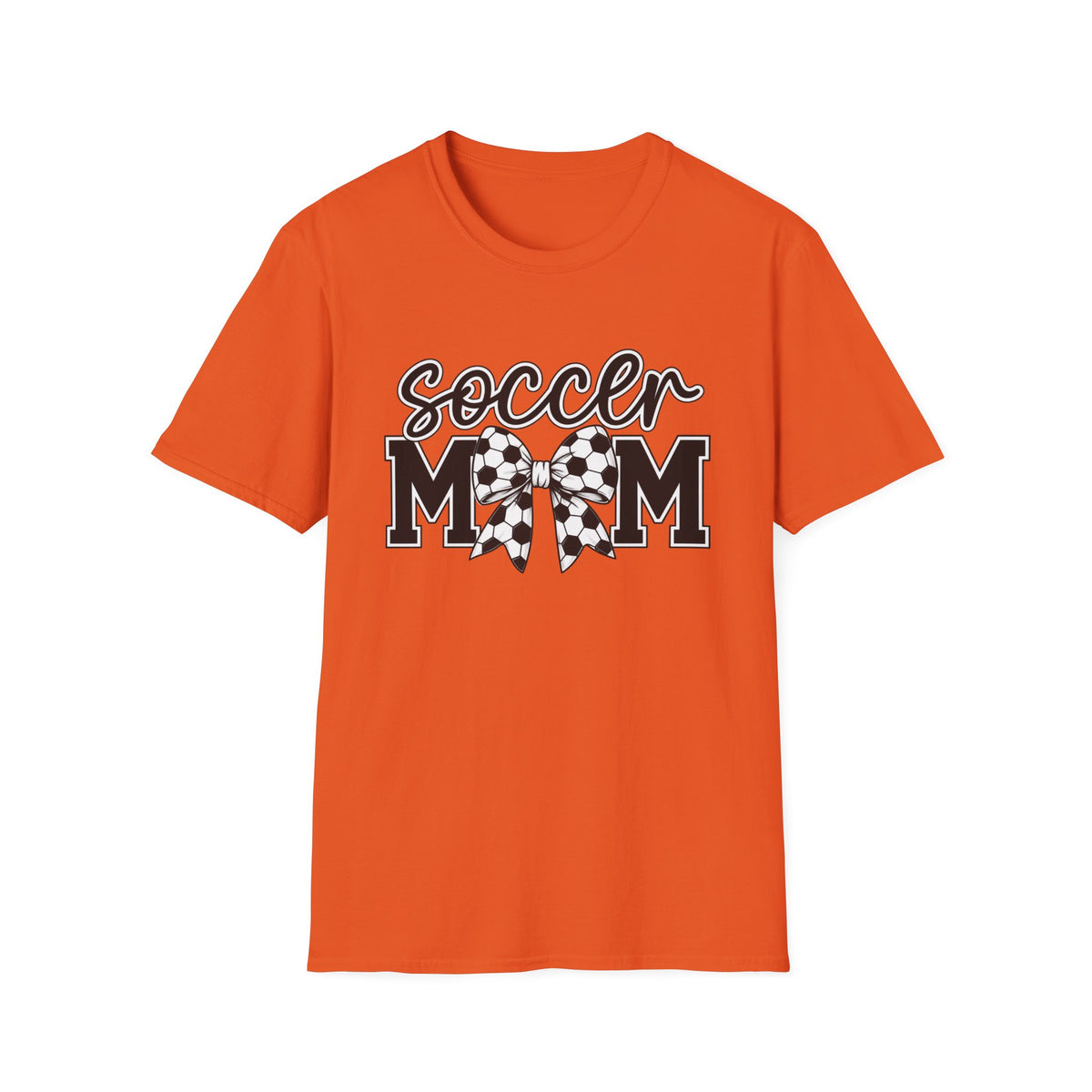 Soccer Mom T-Shirt — Leopard Bow Soccer Ball Design