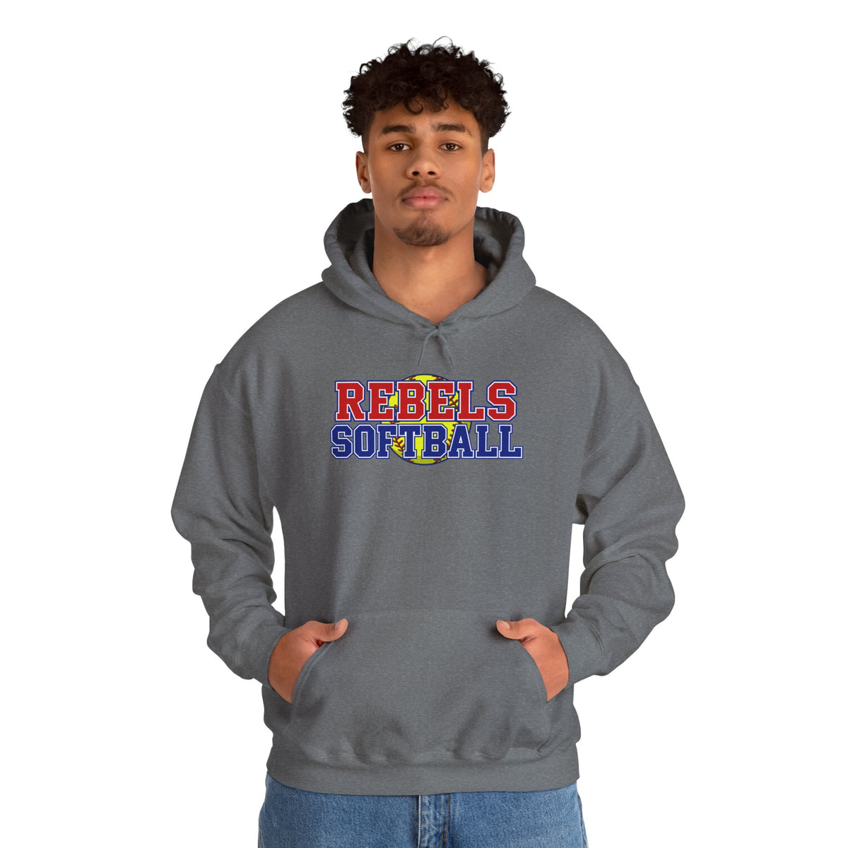Rebels Softball Hoodie - Team Spirit Softball Pullover