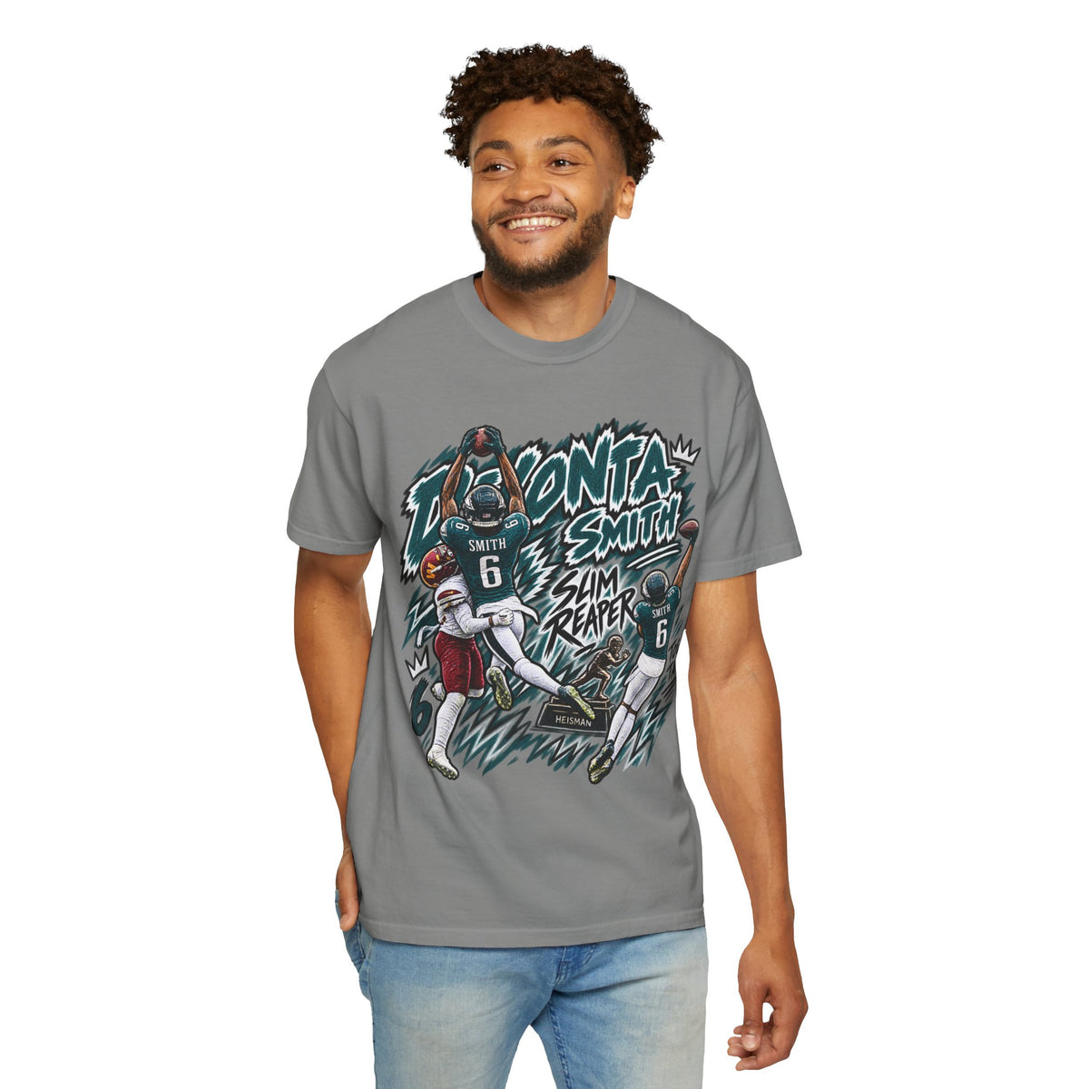 Devonta Smith, SLIM REAPER Graphic T-Shirt - Sunday Standouts Sketch Series