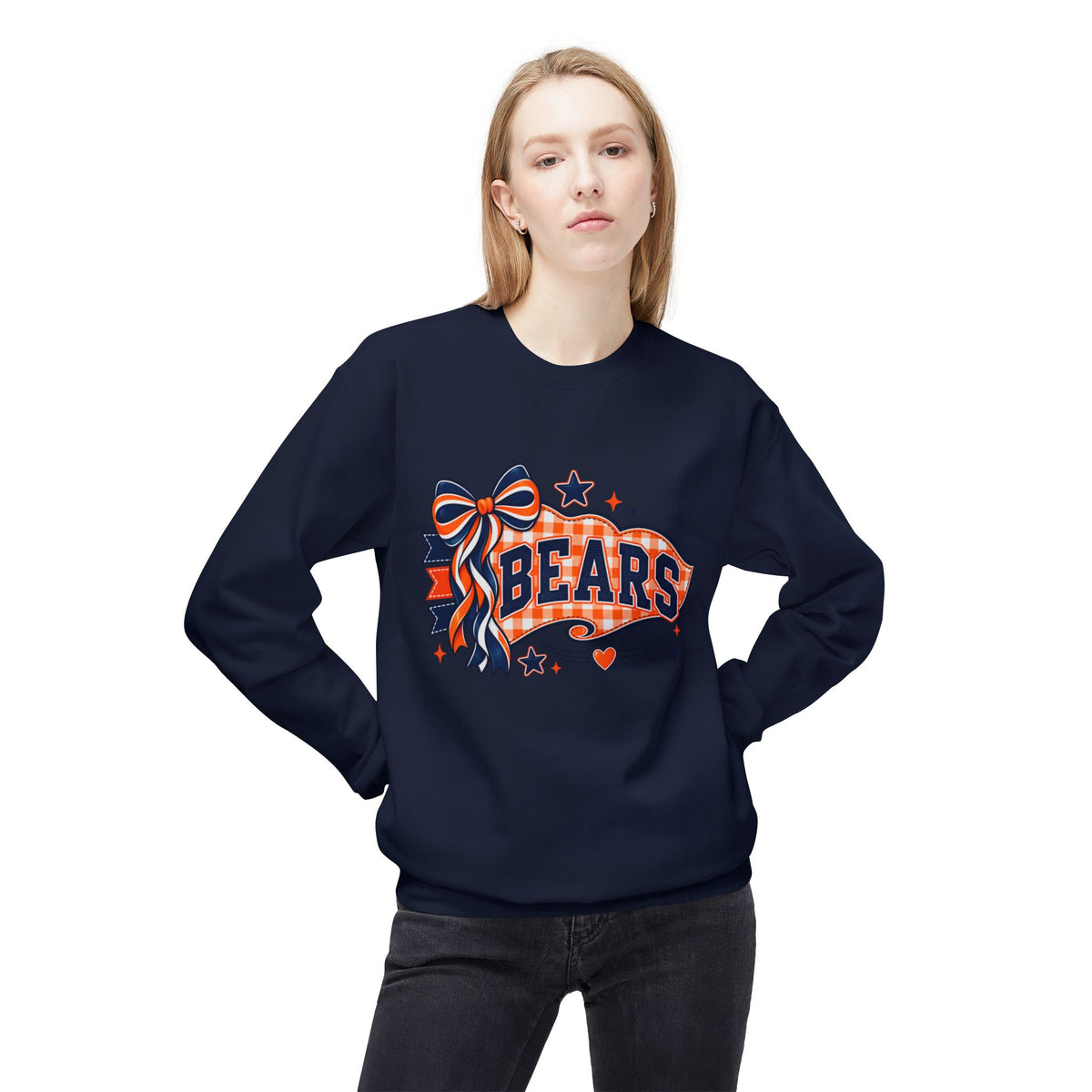 Bears Ribbon Crewneck Sweatshirt – Vintage Team Spirit Pullover