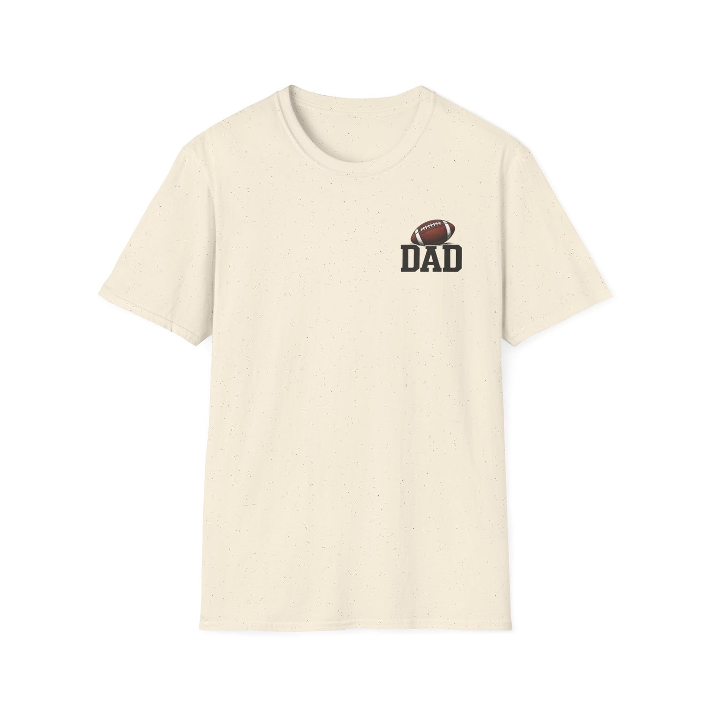 Football Dad T‑Shirt — 'DAD' with Football Chest Print