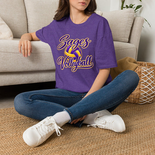 Sages Volleyball T-Shirt — Purple & Gold Team Tee
