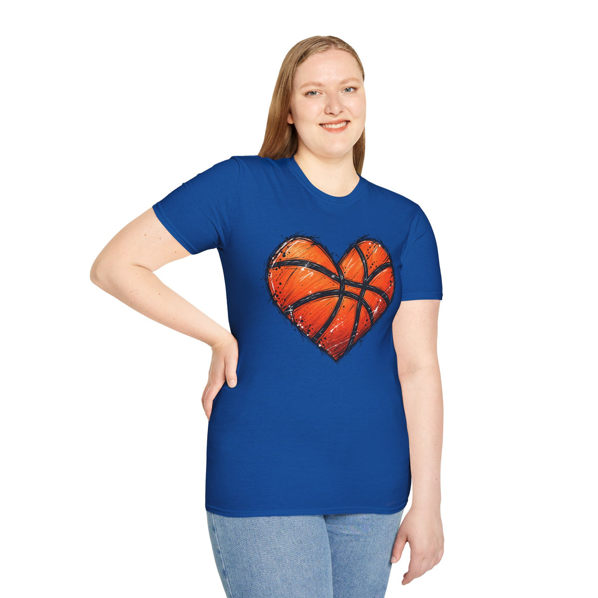 Basketball Heart T-Shirt — Athletic Love Tee for Players & Fans