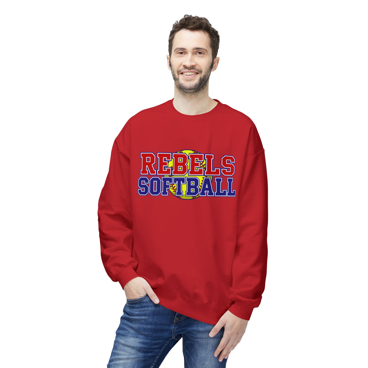 Rebels Softball Crewneck Sweatshirt — Team Spirit Soft Fleece