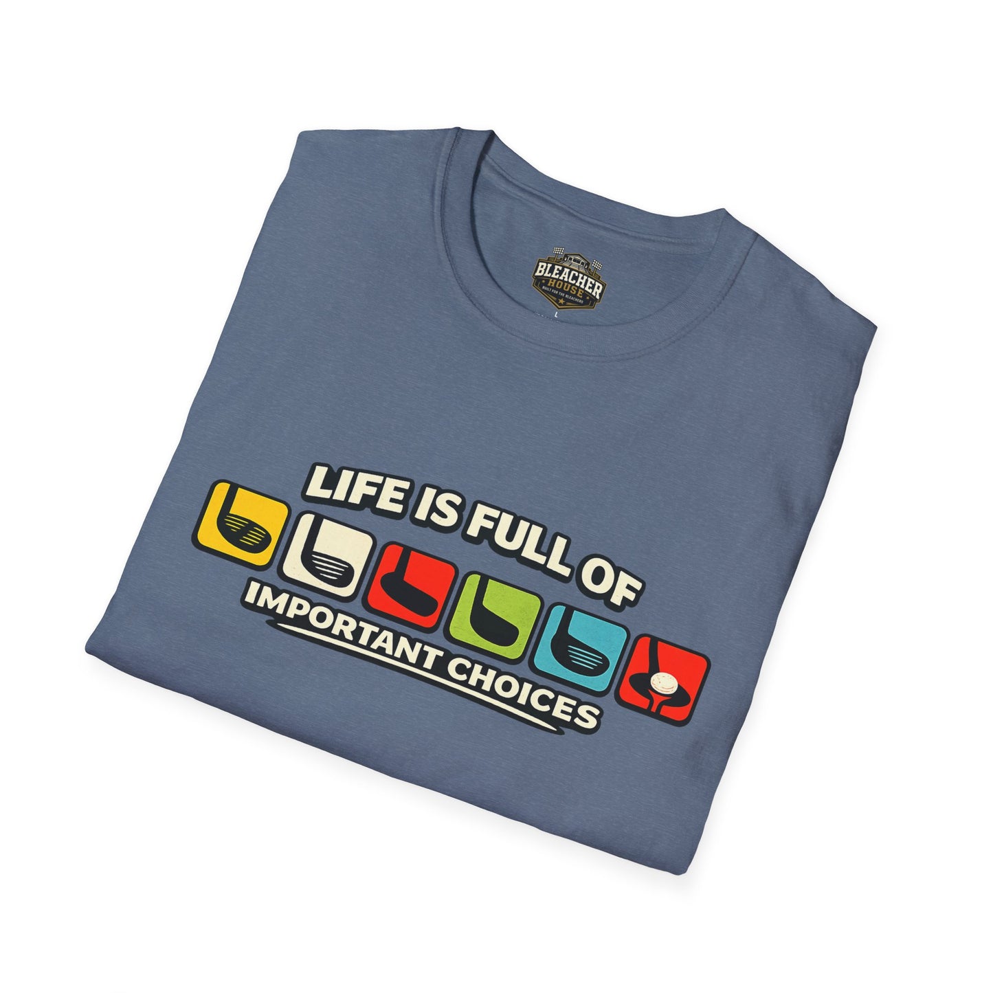 T‑Shirt — "Life Is Full Of Important Choices" Retro Game Controller Graphic