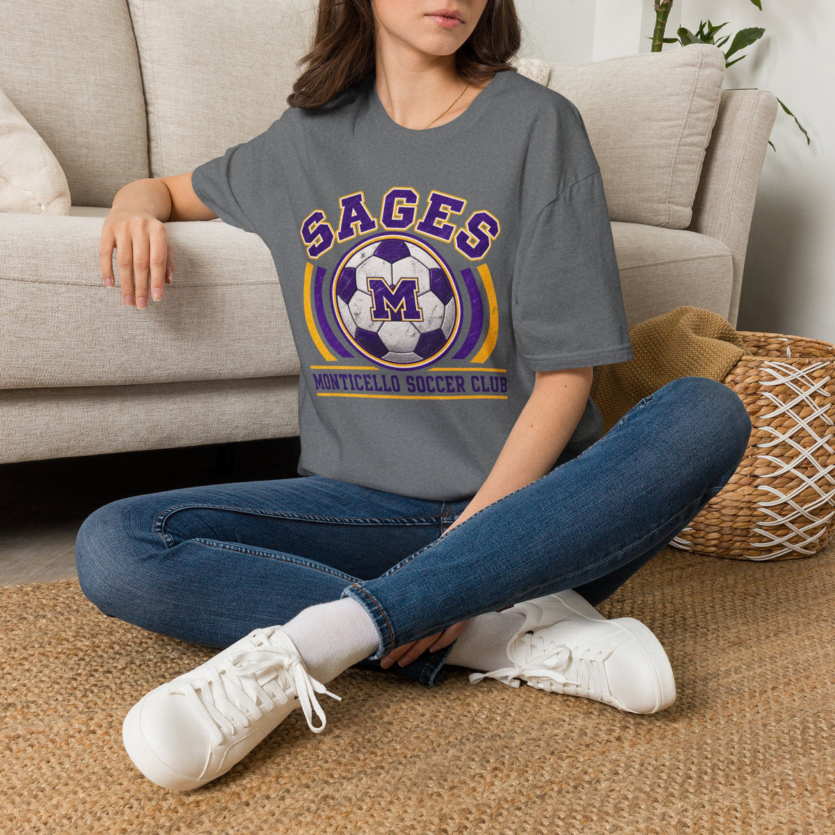 CUSTOMIZABLE Sages Soccer Club T-Shirt — YOUR NAME AND NUMBER