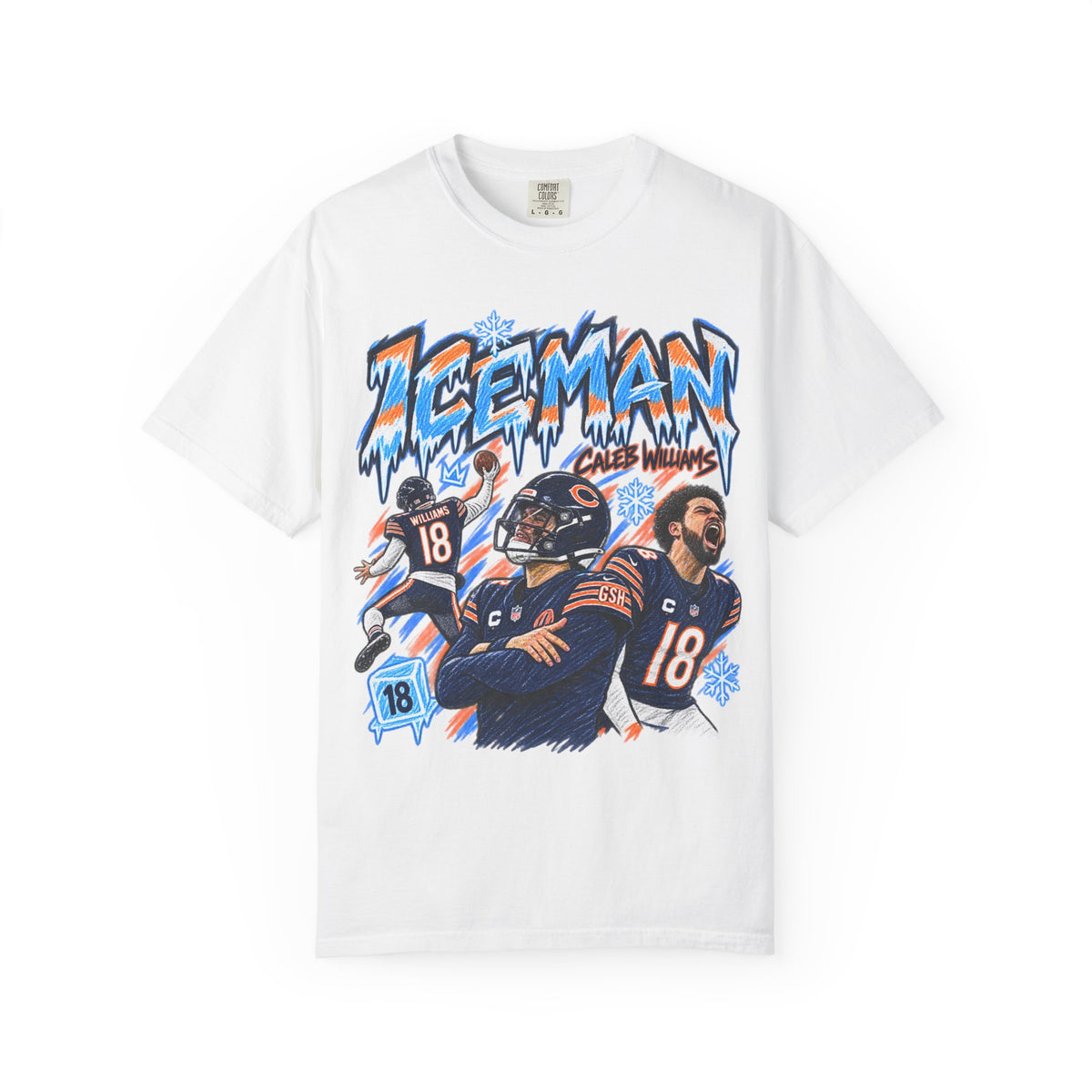 Caleb Williams, ICEMAN Graphic T-Shirt - Sunday Standouts Sketch Series