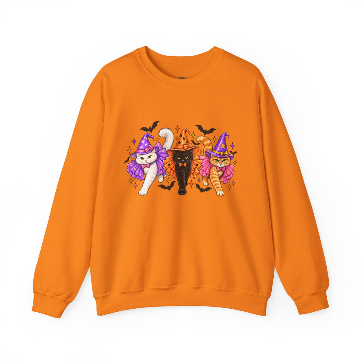 Halloween Witch Cats Crewneck Sweatshirt