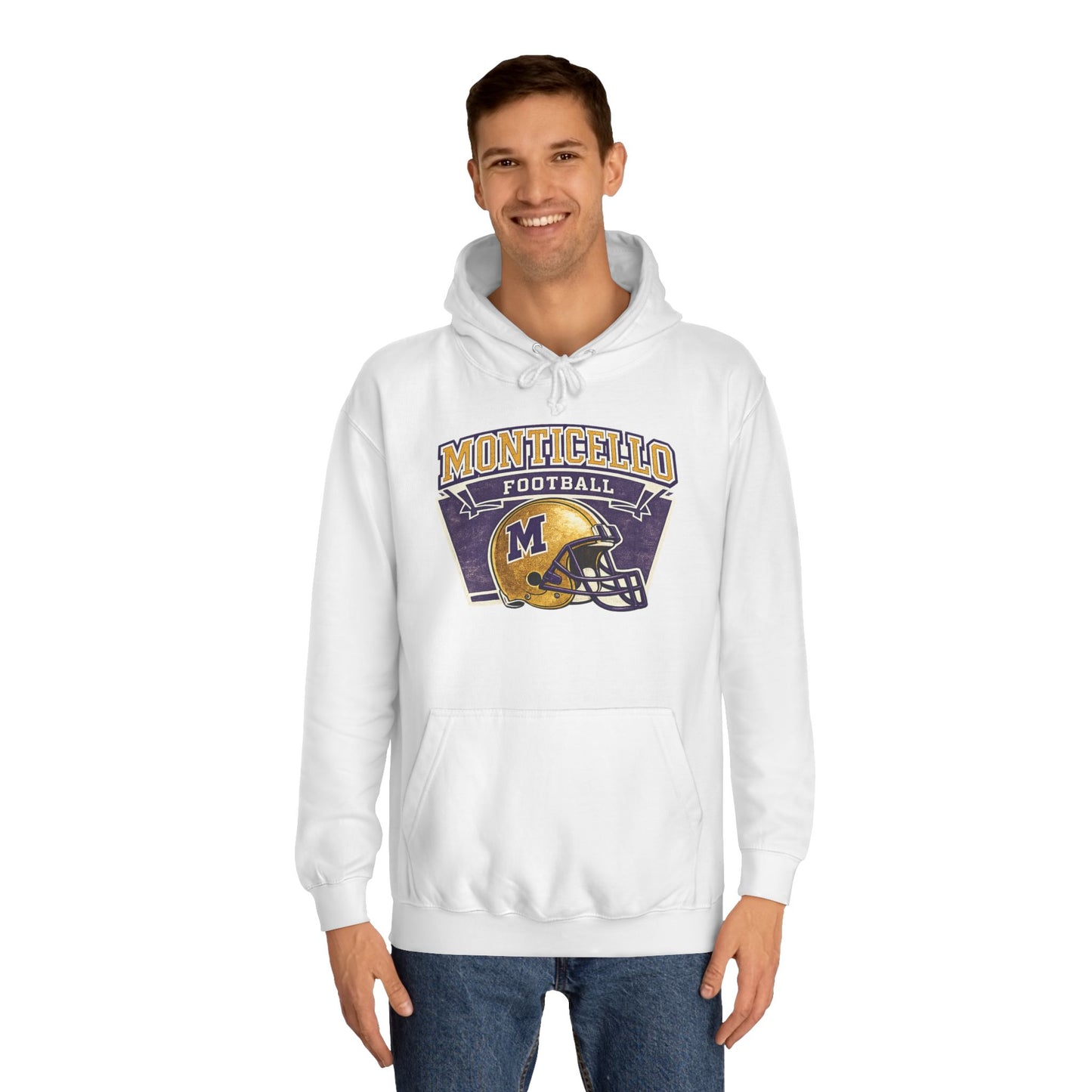 Monticello Football Hoodie — Vintage Helmet Hoodie