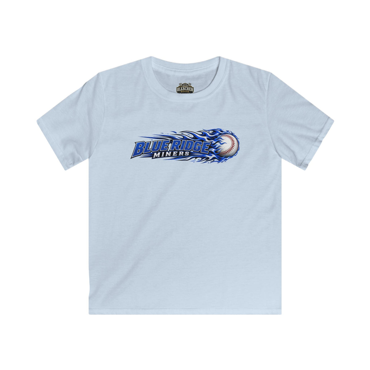 YOUTH Blue Ridge Miners Flaming Baseball T-Shirt – Flaming Ball Softstyle Tee