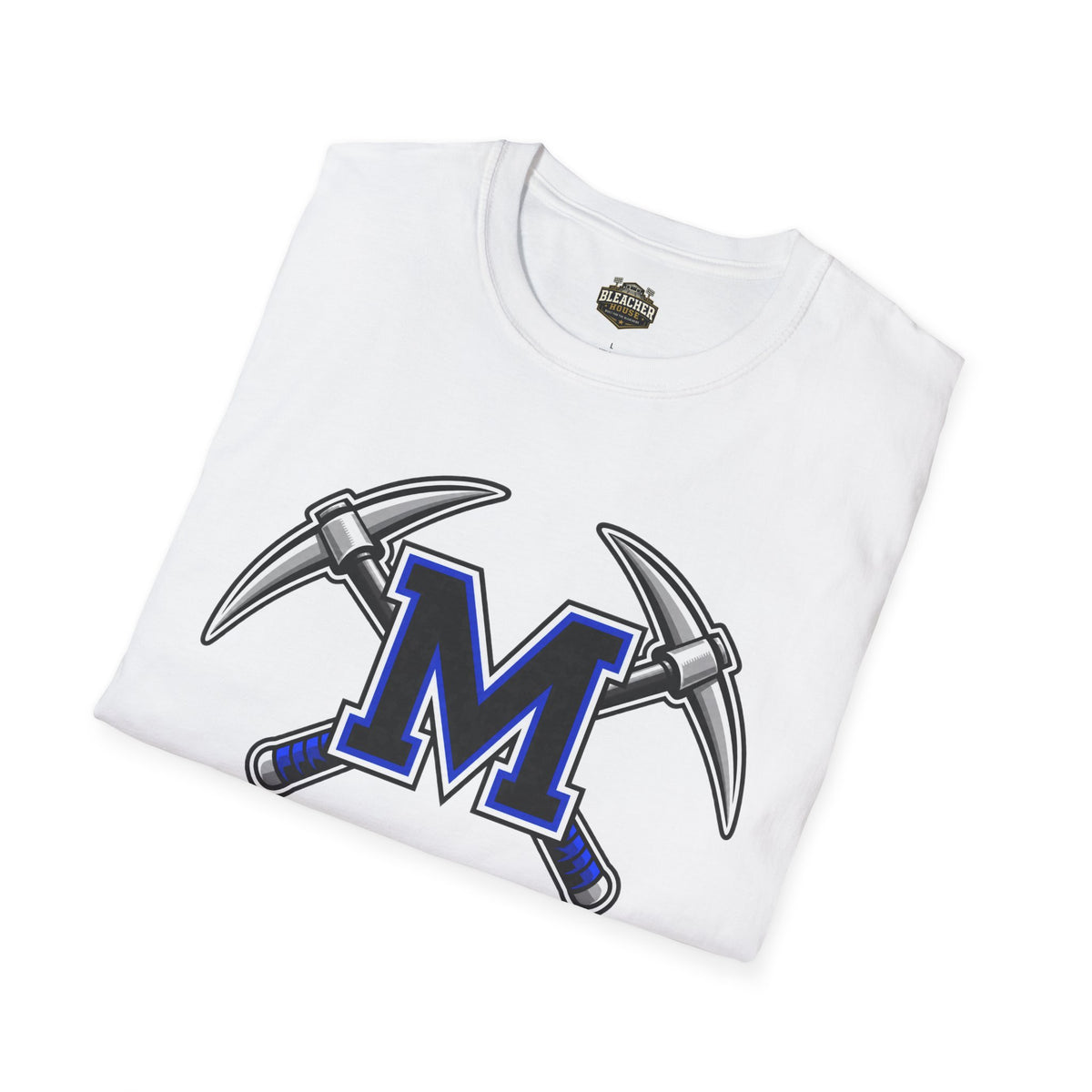 Miner M Logo T-Shirt — Crossed Pickaxes Unisex Softstyle Tee