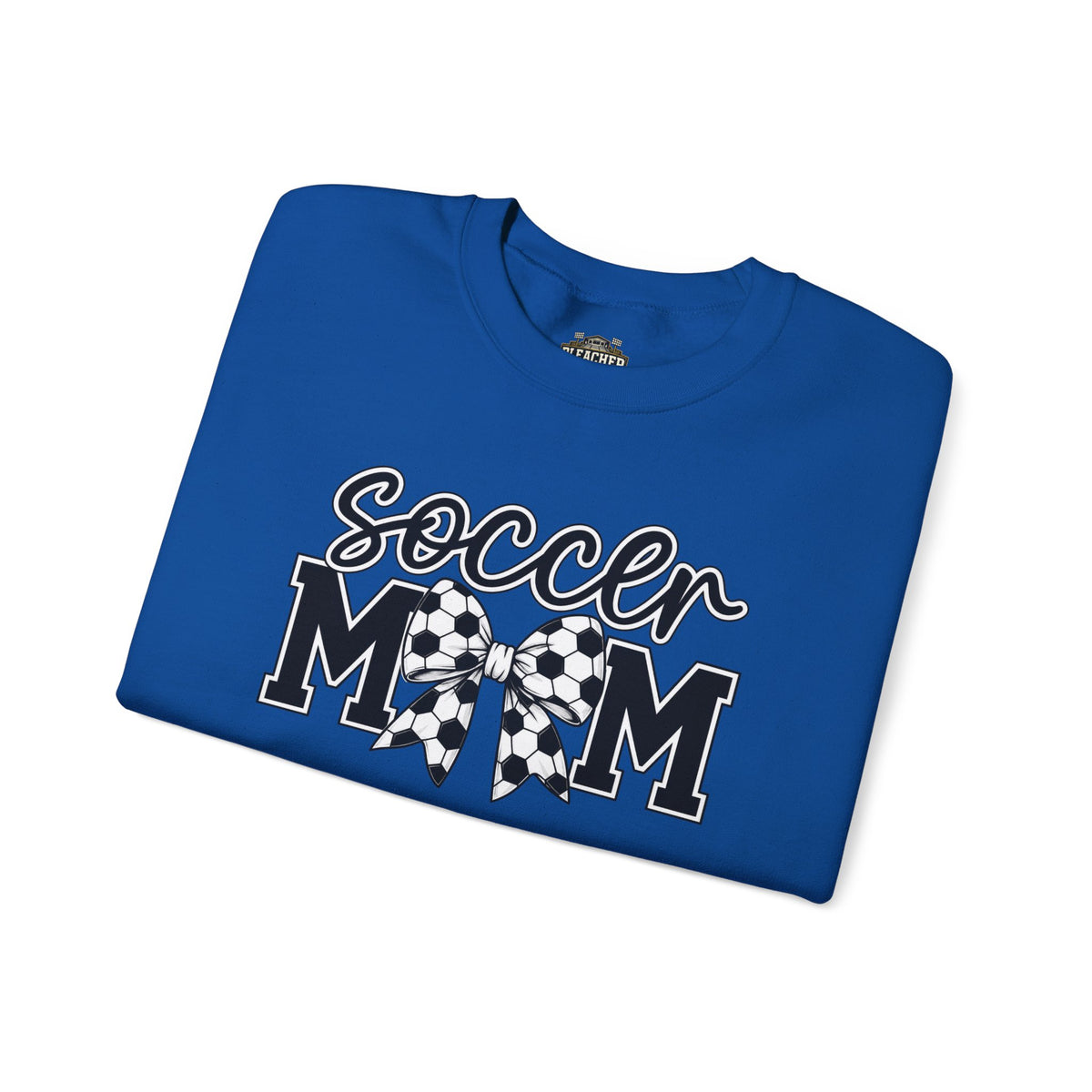 Soccer Mom Crewneck Sweatshirt — Cheer Mom Graphic Pullover with Soccer Bow