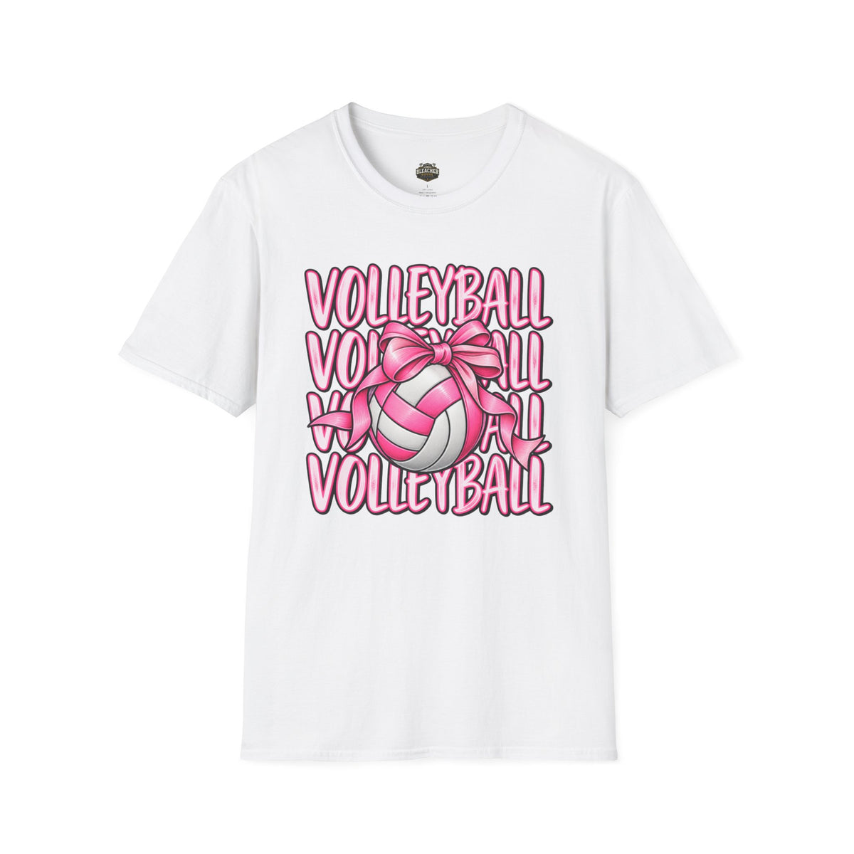 Volleyball Pink Ribbon Tee — Cute Volleyball Graphic Shirt for Players & Fans