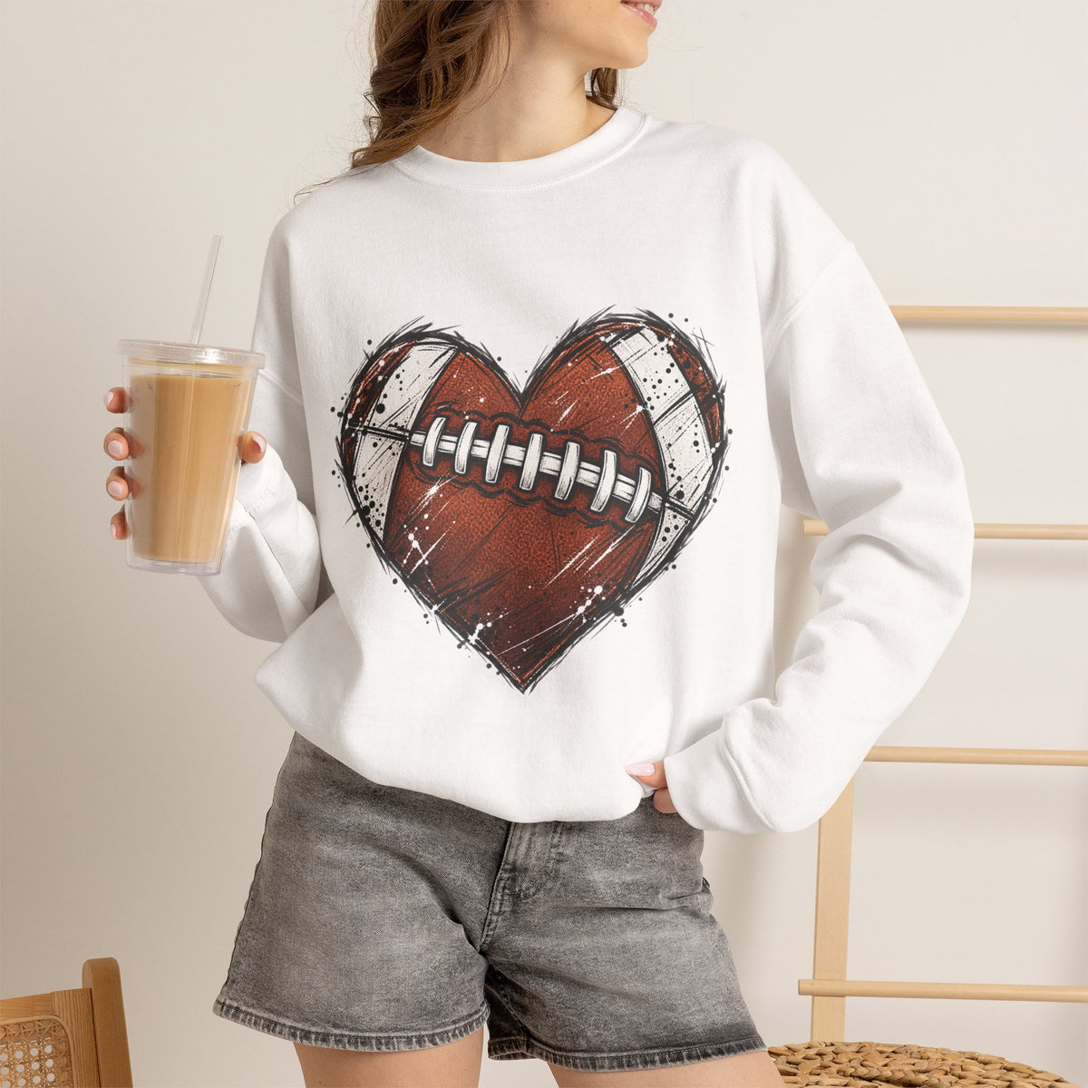 Unisex Heavy Blend™ Football Crewneck Sweatshirt