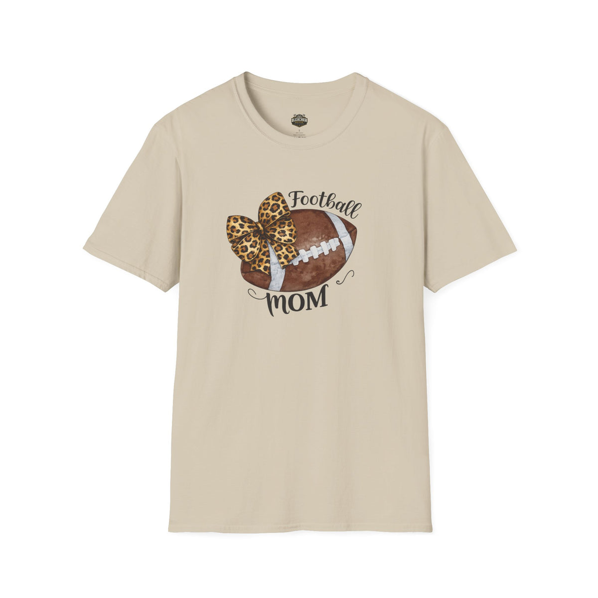 Football Mom T-Shirt — Leopard Bow Game Day Tee
