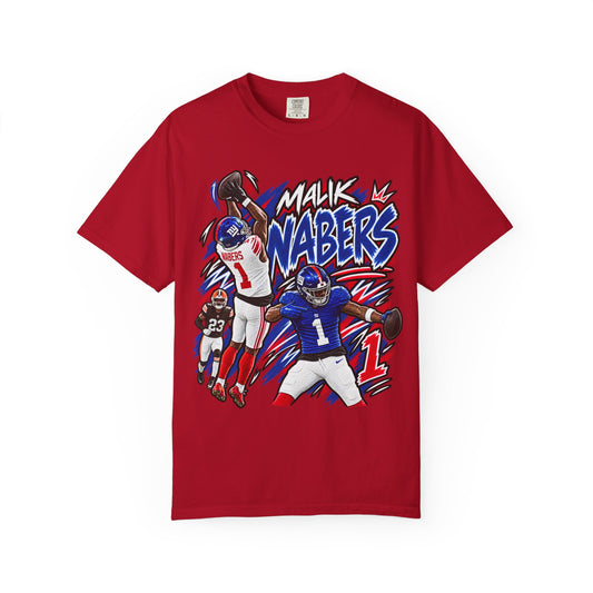 Malik Nabers Graphic T-Shirt - Sunday Standouts Sketch Series