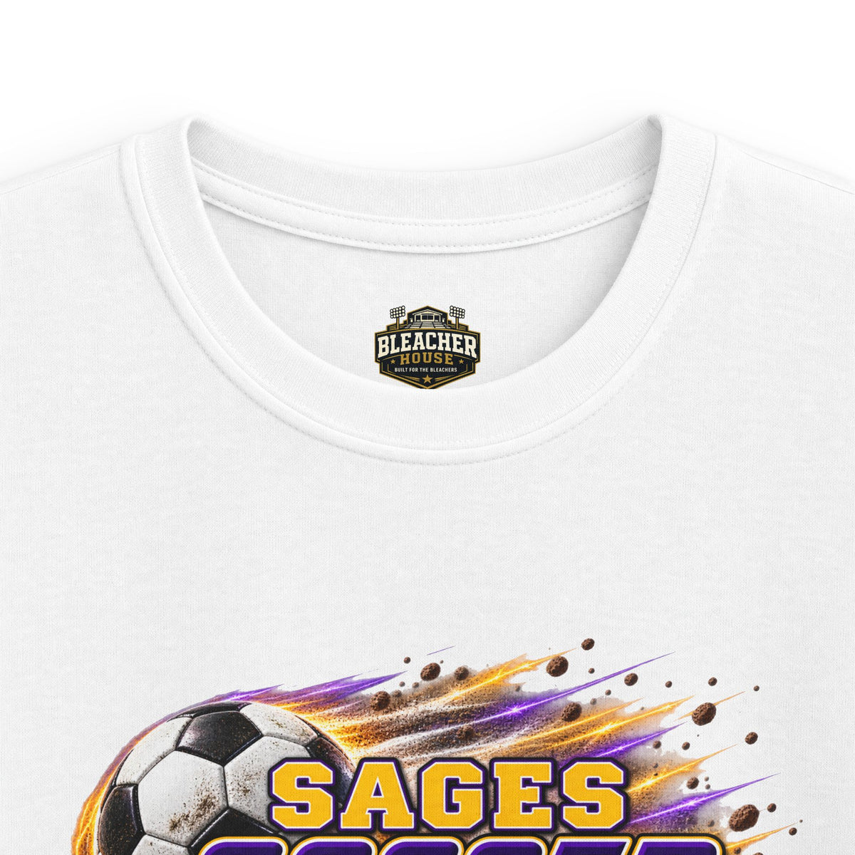 YOUTH Monticello Soccer Club T Shirt - Flaming Soccer Ball