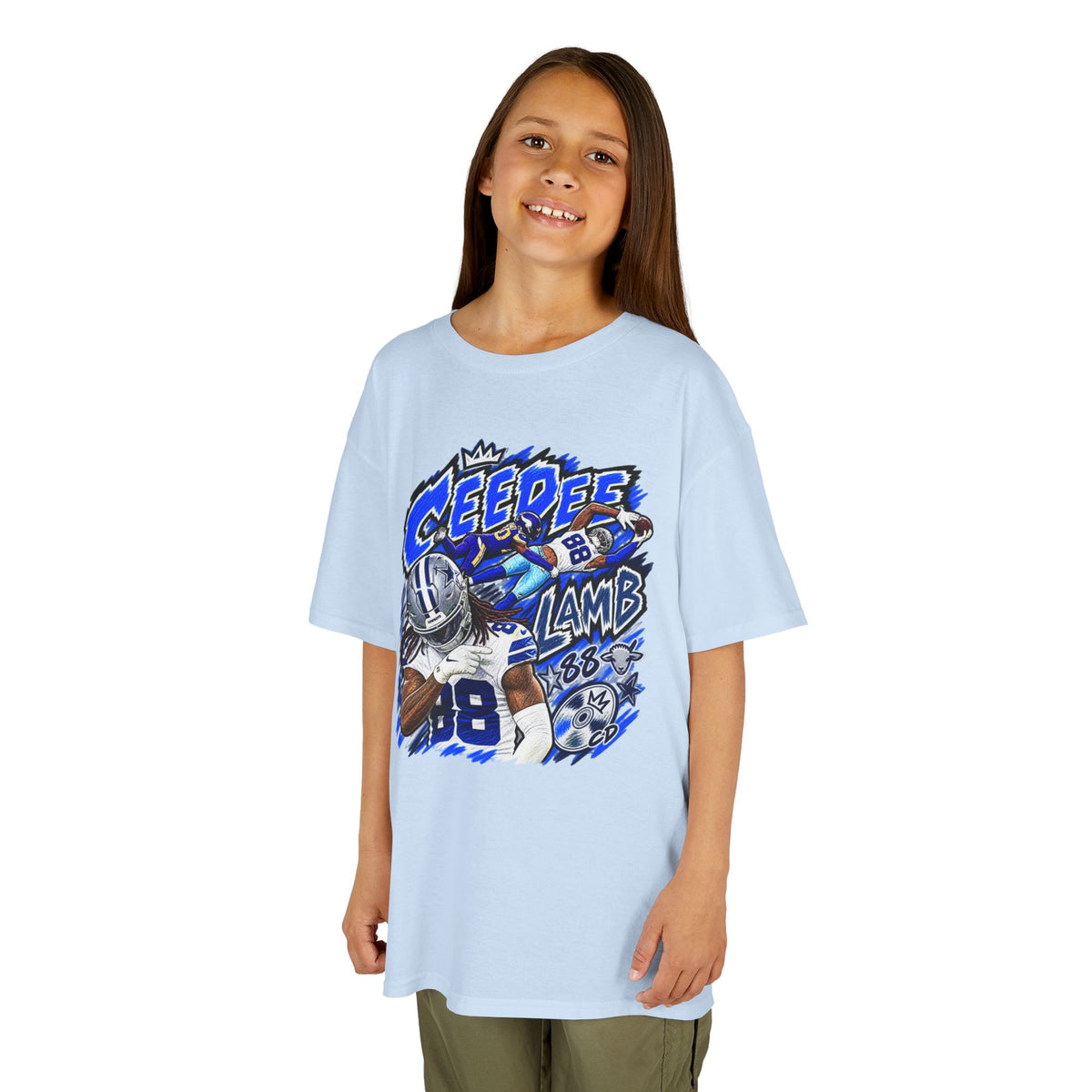 YOUTH CeeDee Lamb Graphic T-Shirt - Sunday Standouts Sketch Series