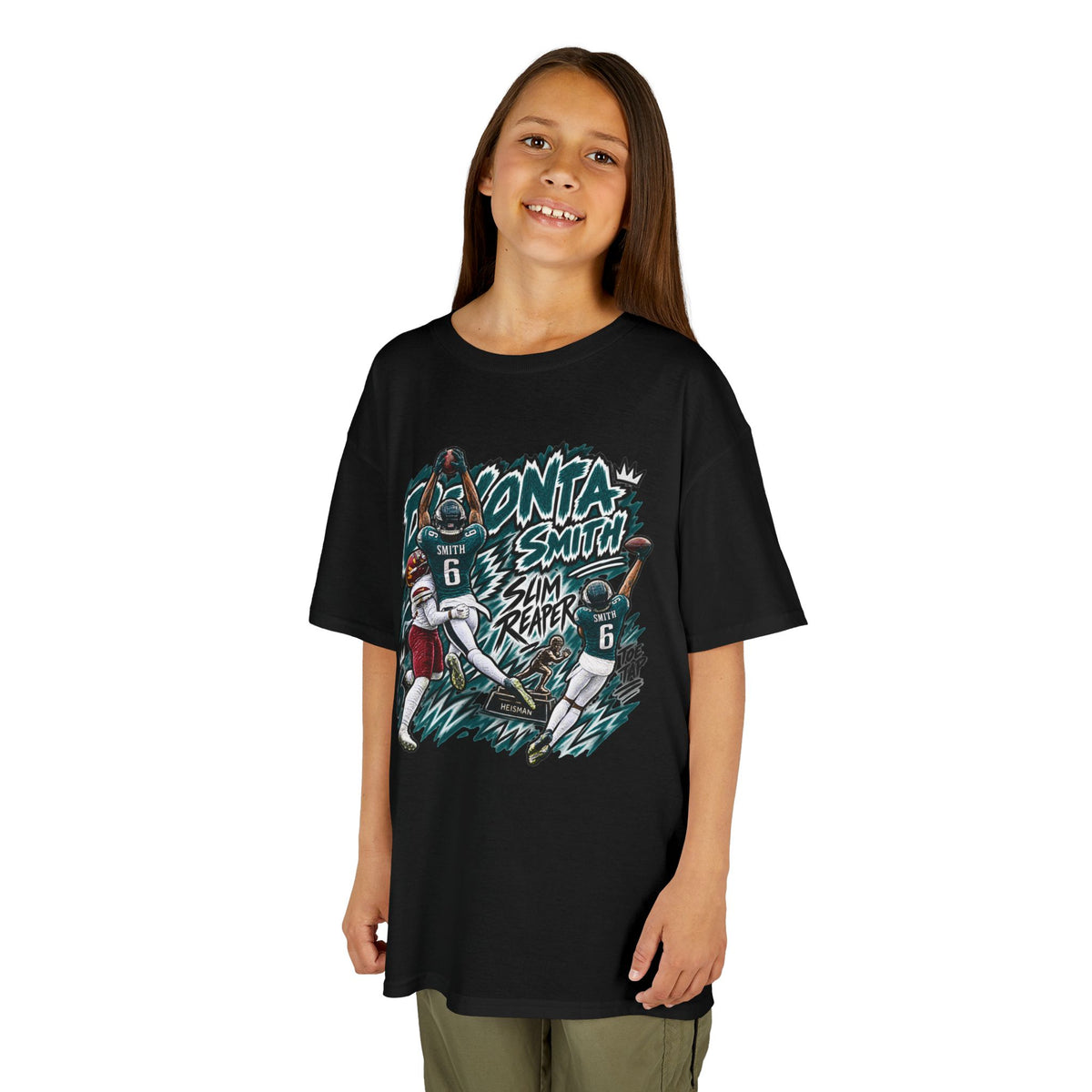 YOUTH Devonta Smith, SLIM REAPER Graphic T-Shirt - Sunday Standouts Sketch Series