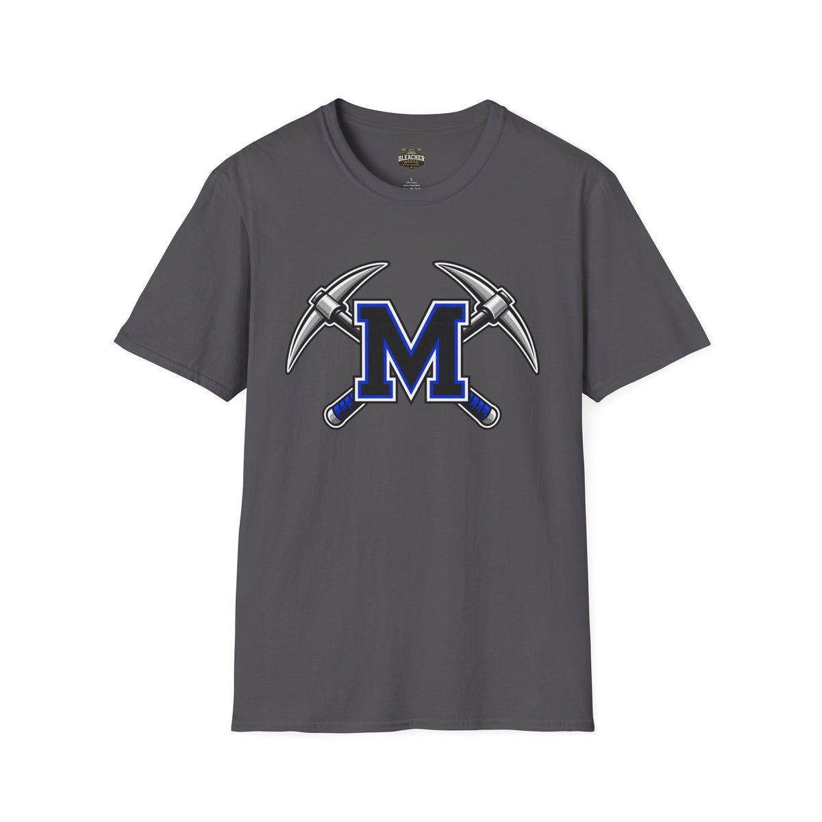 Miner M Logo T-Shirt — Crossed Pickaxes Unisex Softstyle Tee