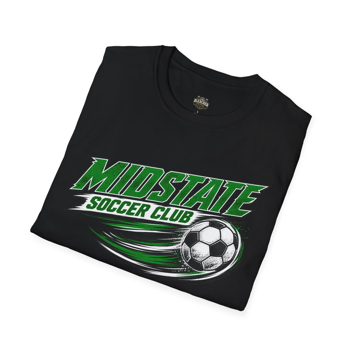 Midstate Soccer Club T-Shirt — Green Vintage Soccer Graphic Tee