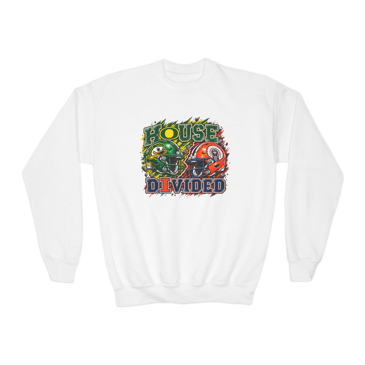 YOUTH House Divided Crewneck Sweatshirt – Illinois vs Oregon