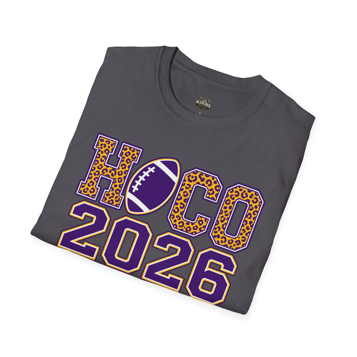 Homecoming 2026 Football Tee — HOCO 2026 Leopard Accent T-Shirt