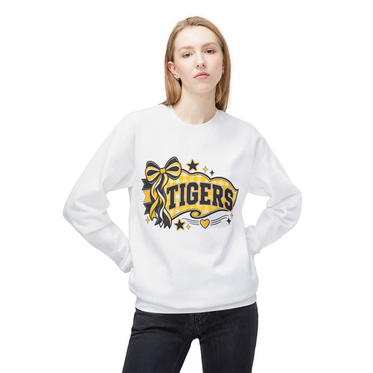 Tigers Crewneck Sweatshirt — Cheer Ribbon School Spirit Pullover