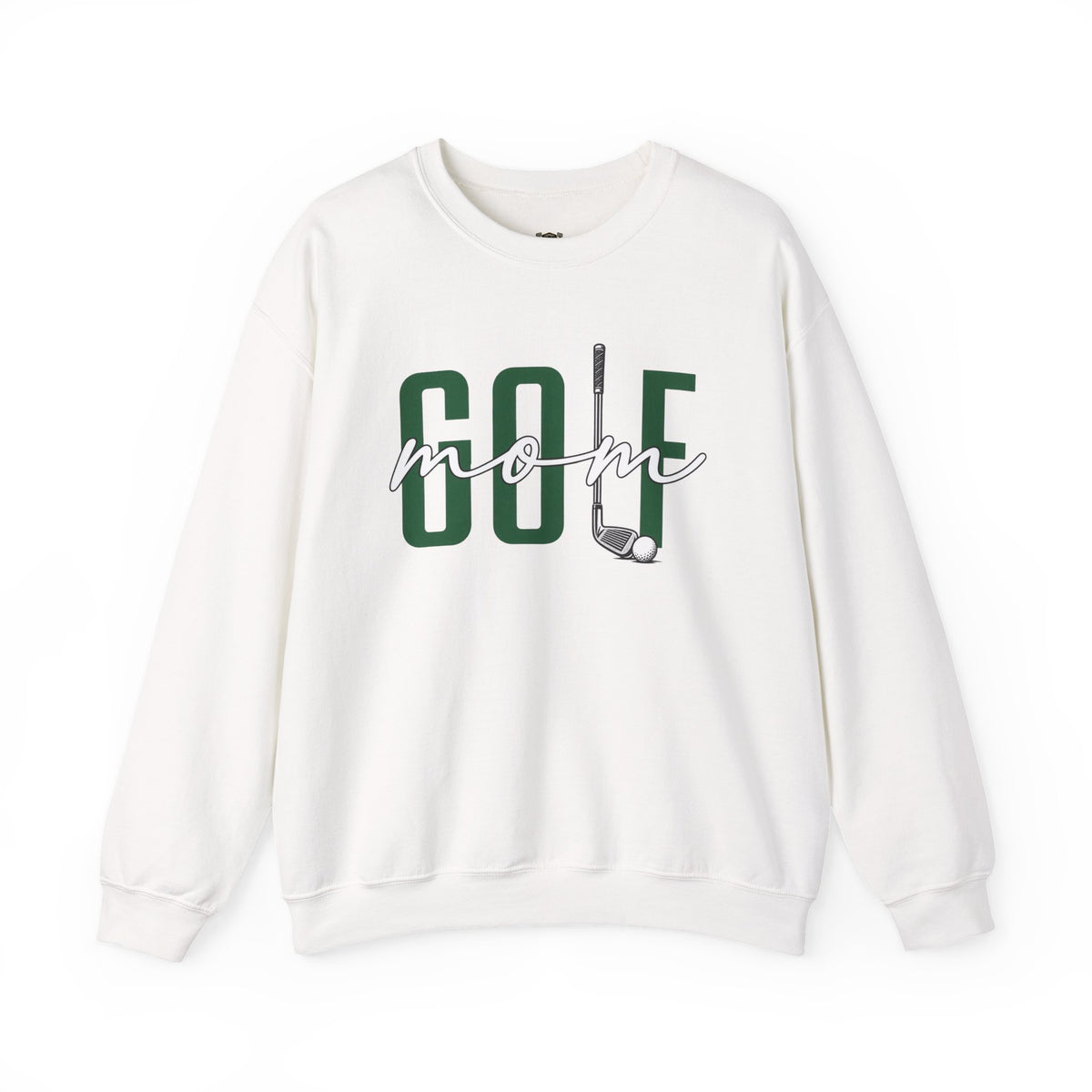 Golf Mom Crewneck Sweatshirt — 'MOM Graphic with Ball