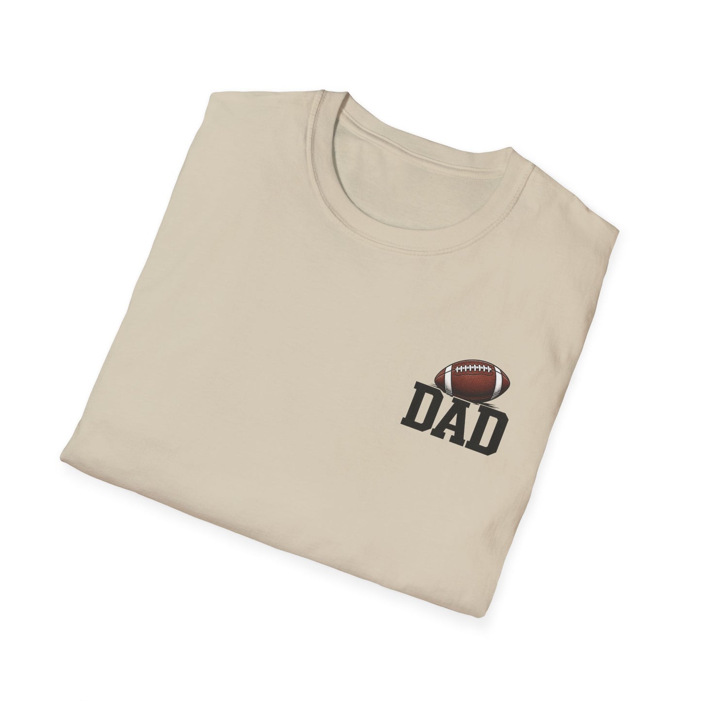 Football Dad T‑Shirt — 'DAD' with Football Chest Print