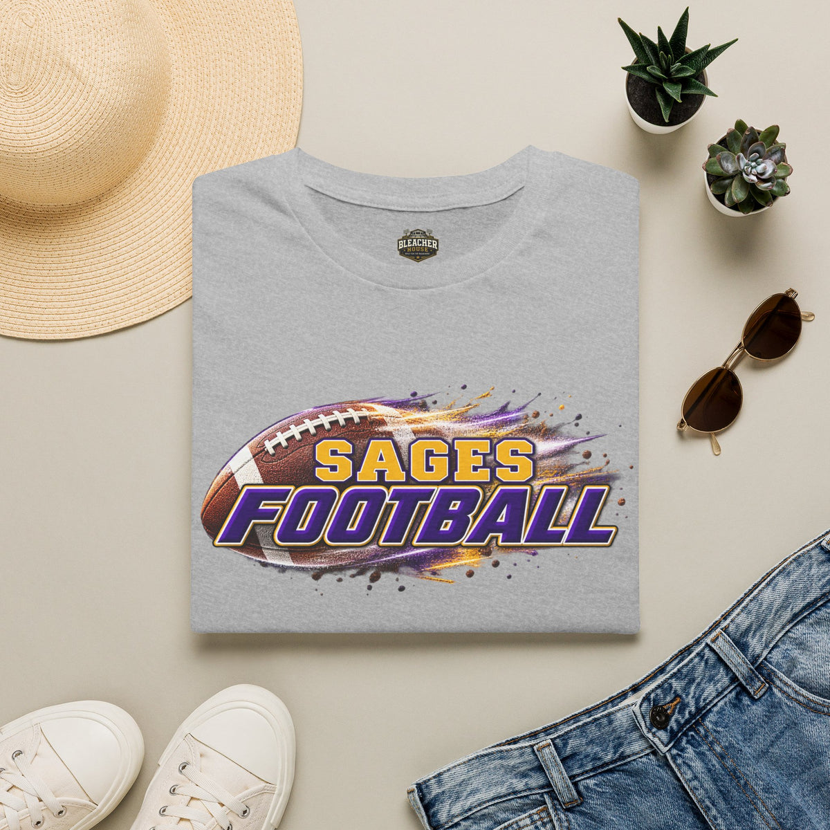 Sages Flaming Football T-Shirt