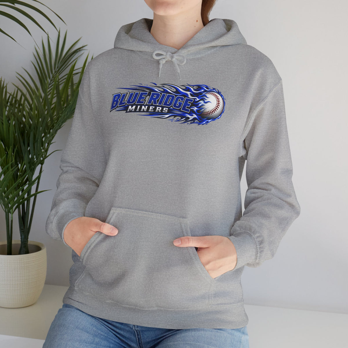 Blue Ridge Miners Flaming Baseball Hoodie – Flaming Ball Hoodie