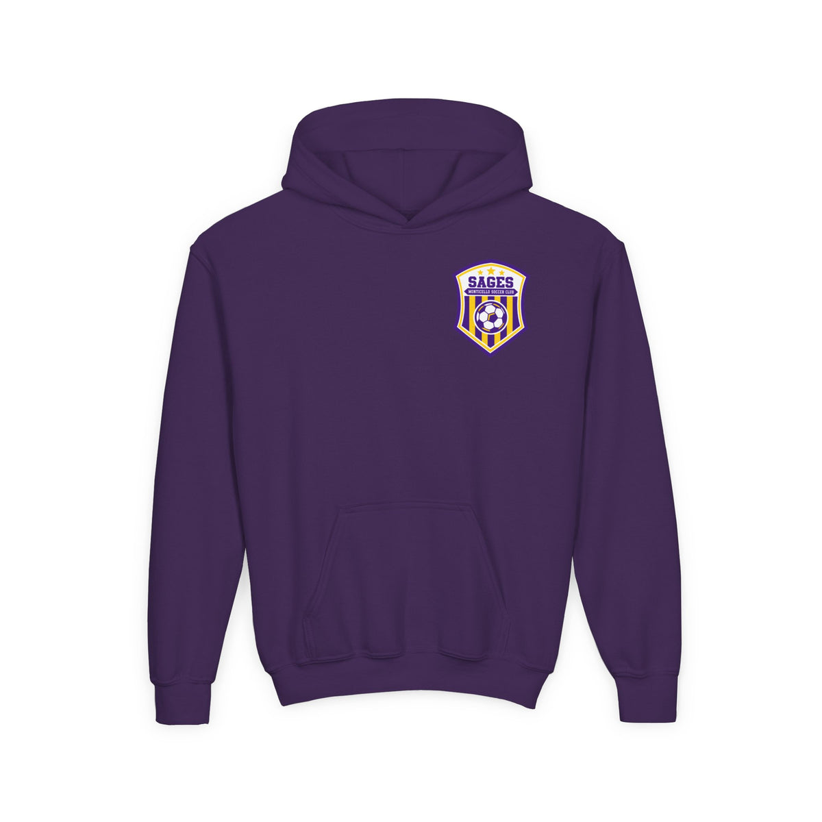YOUTH Monticello Soccer Club Crest Hoodie - Youth Hooded Sweatshirt