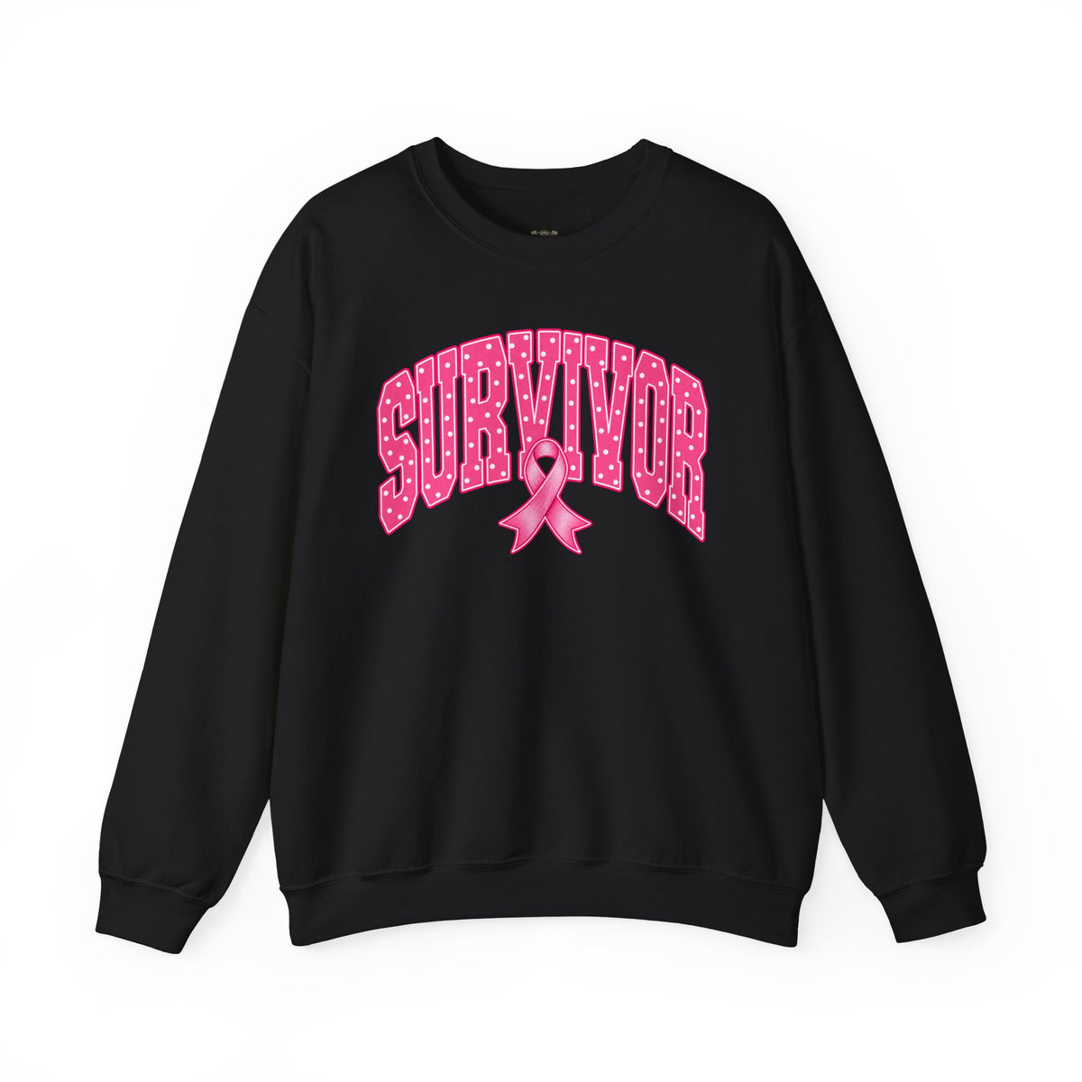 Survivor Pink Ribbon Sweatshirt - Breast Cancer Awareness Crewneck