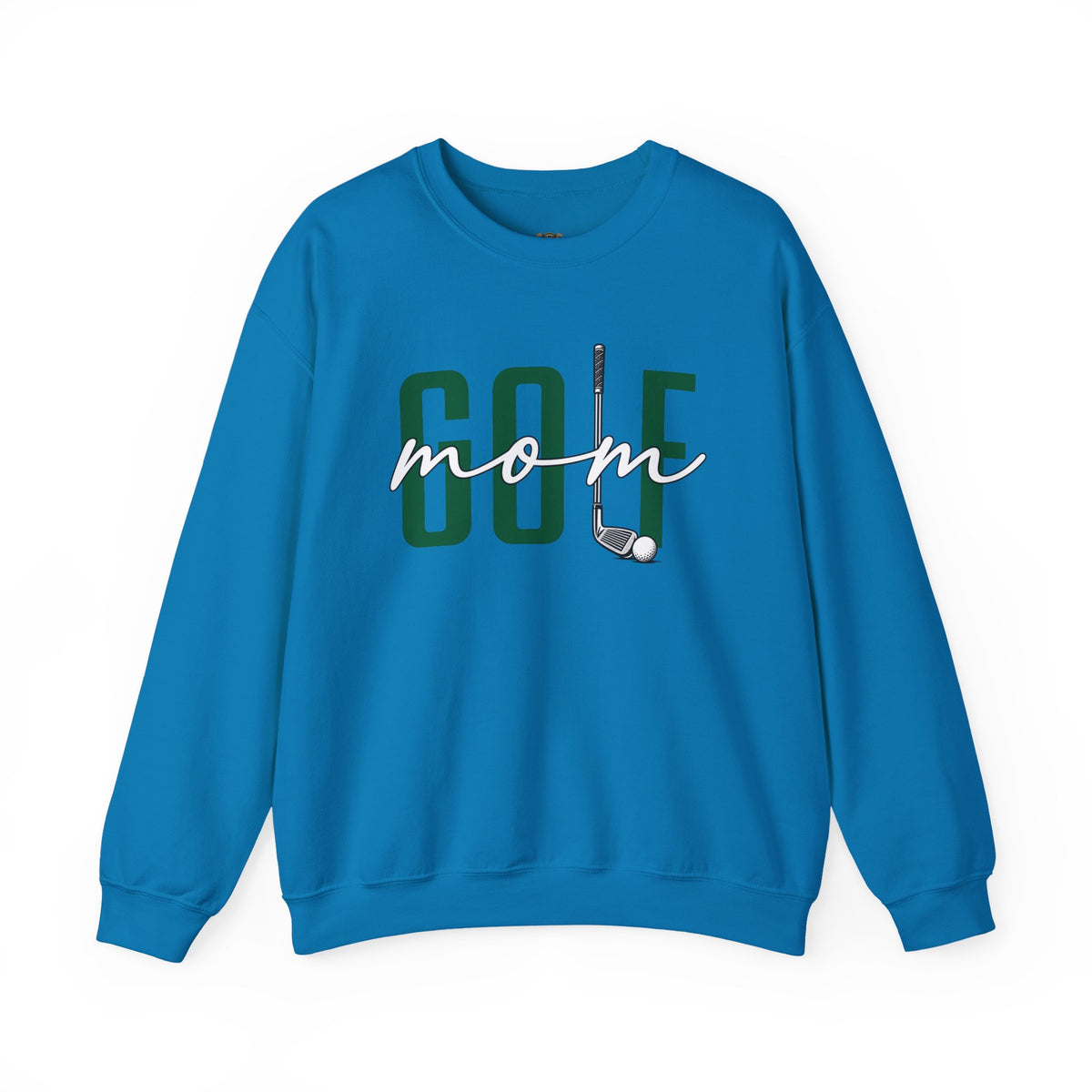 Golf Mom Crewneck Sweatshirt — 'MOM Graphic with Ball