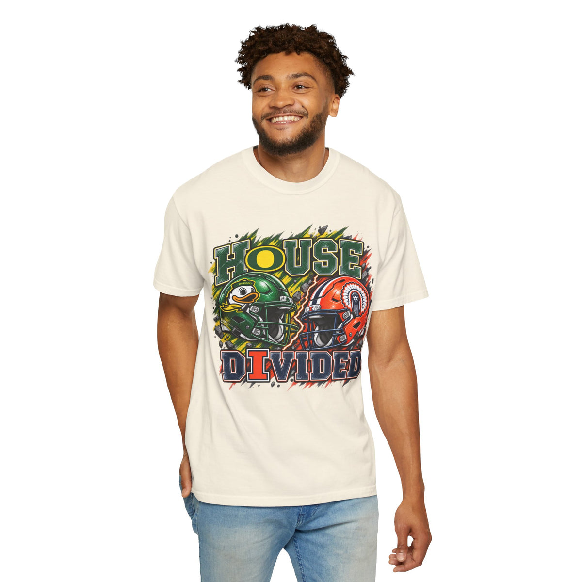 House Divided Football T-Shirt - Oregon vs. Illinois
