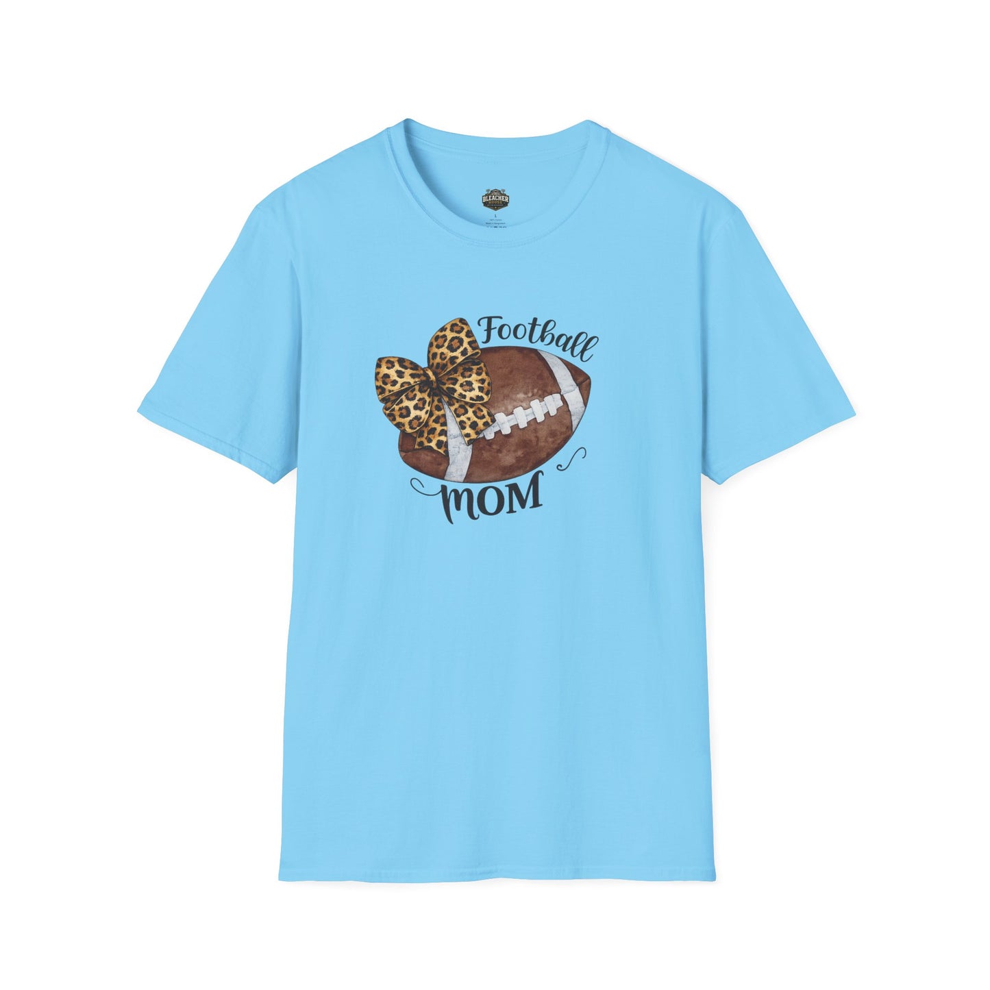 Football Mom T-Shirt — Leopard Bow Game Day Tee
