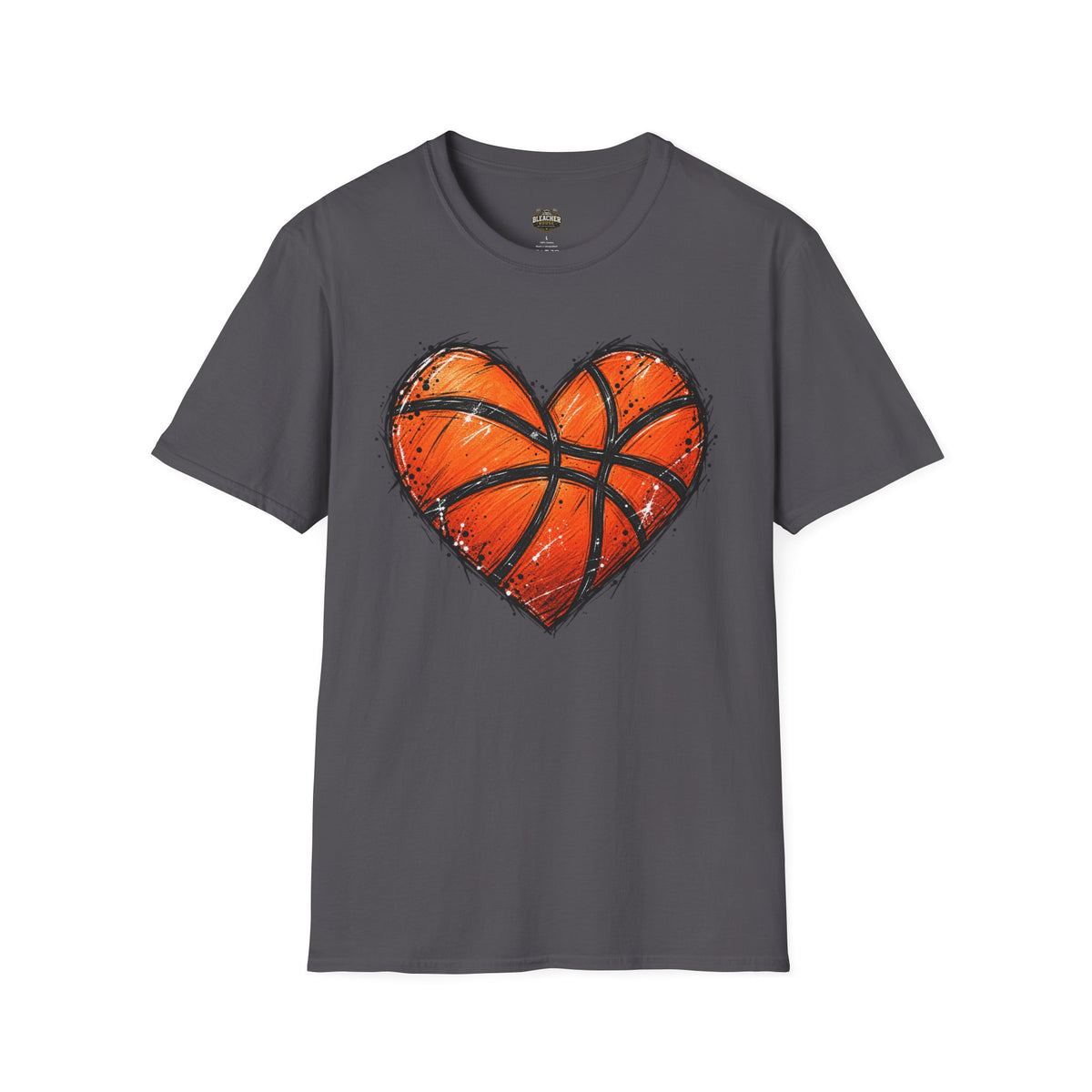 Basketball Heart T-Shirt — Athletic Love Tee for Players & Fans