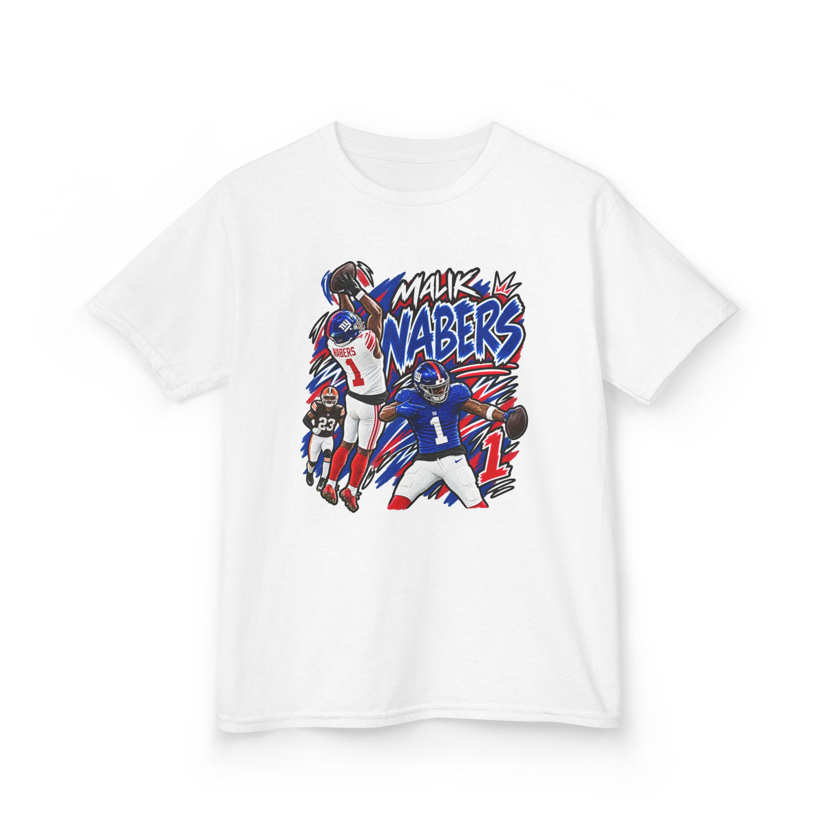 Malik Nabers Graphic T-Shirt - Sunday Standouts Sketch Series
