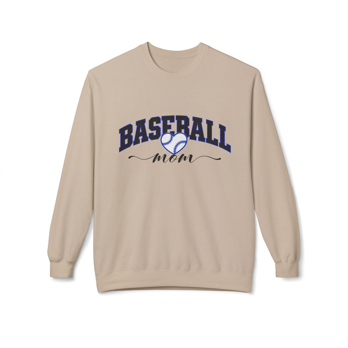 Baseball Mom Crewneck Sweatshirt – Athletic Script Heart Design