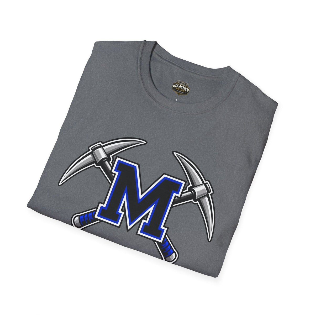 Miner M Logo T-Shirt — Crossed Pickaxes Unisex Softstyle Tee