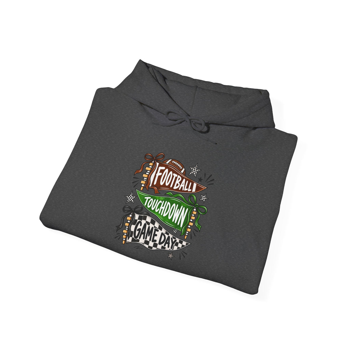 Football Touchdown Game Day Hoodie - Retro Grunge Sports Sweatshirt