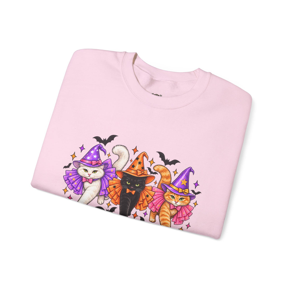 Halloween Witch Cats Crewneck Sweatshirt