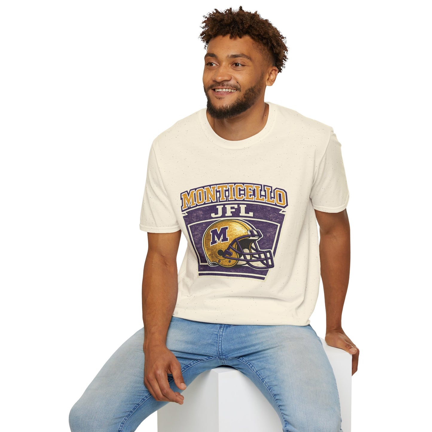 Monticello JFL Football T‑Shirt — Vintage Helmet Tee
